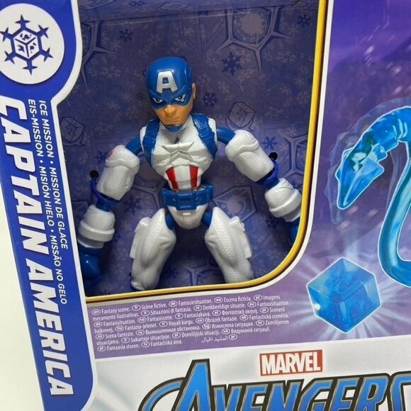 Marvel Avengers Bend and Flex Missions Captain America Ice Mission Figure - Picture 6 of 9